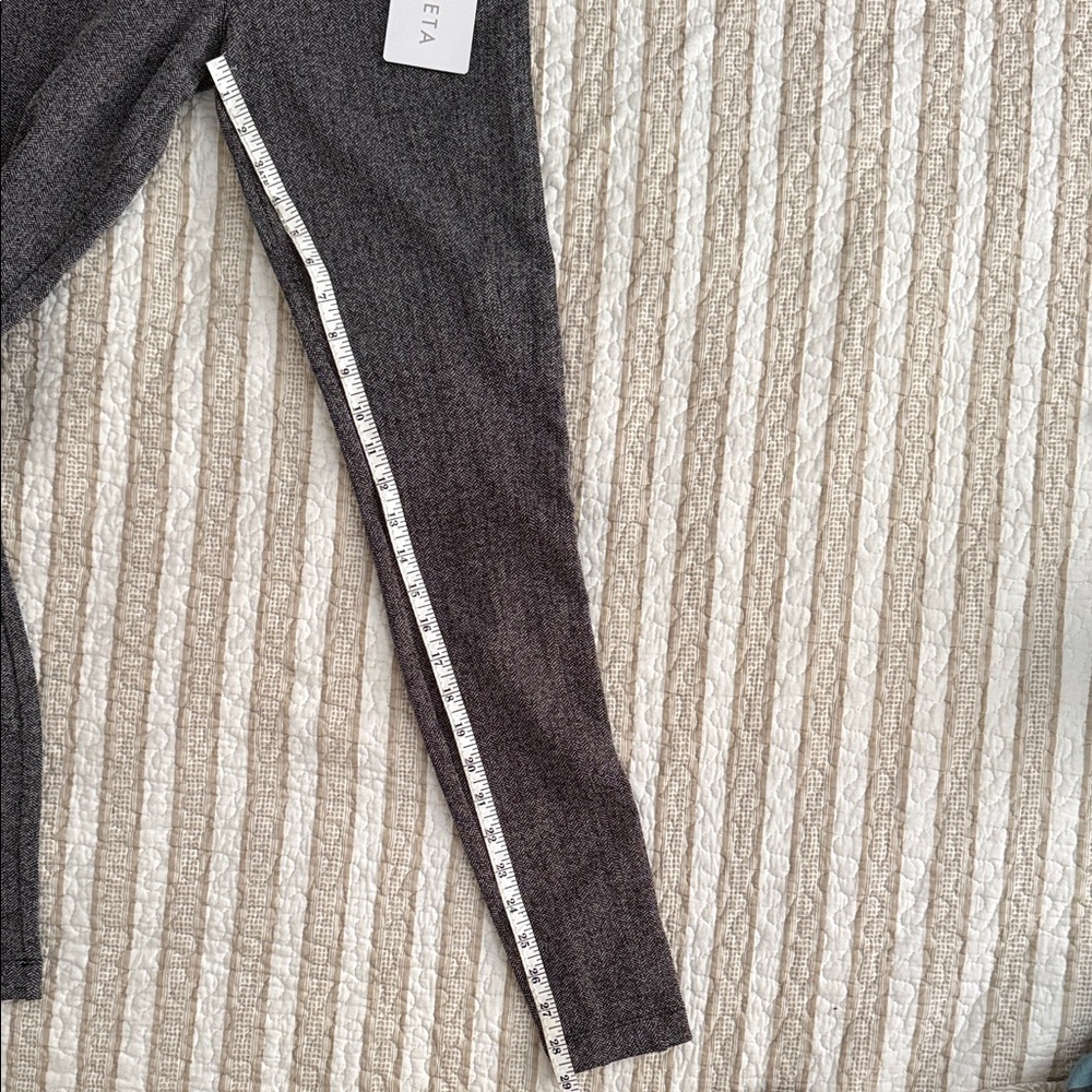 Athleta Dark Heather Gray Delancey Herringbone Tight Athletic Leggings size XST - Picture 5 of 8